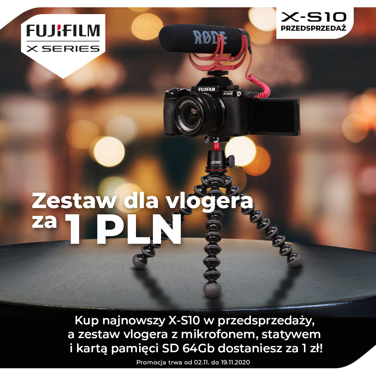 Fujifilm X-S10, Rode, Fujifilm, Promocja