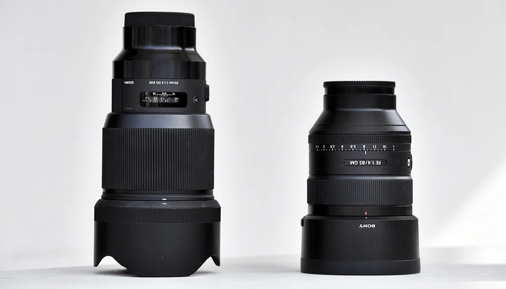 Sigma 85 mm f/1,4 DG HSM Art kontra Sony E 85 mm f/1,4 GM