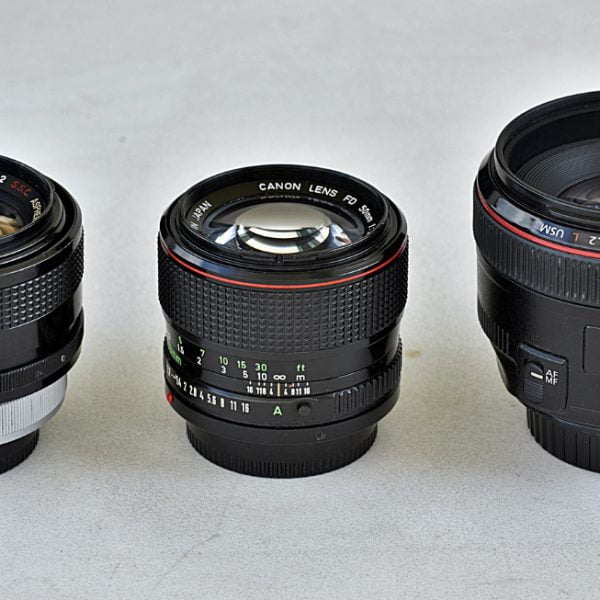 Canon FD 55 mm f/1,2 SSC Aspherical, Canon FD 50 mm f/1,2L, Canon EF 50 mm f/1,2L USM: standard według Canona, czyli soczewka asferyczna raz, dwa i trzy (EN)