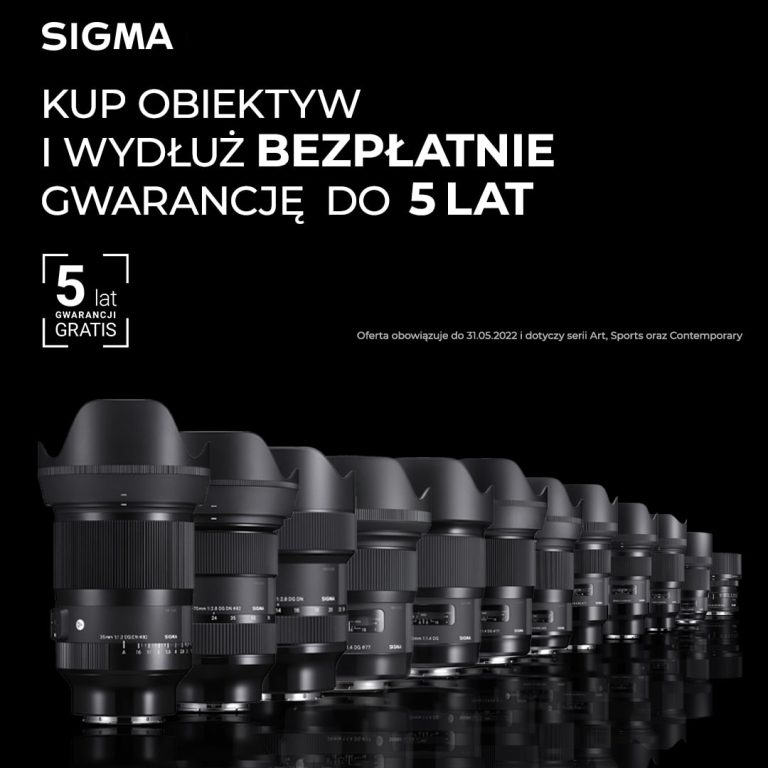 5 lat gwarancji na wszystkie obiektywy SIGMA