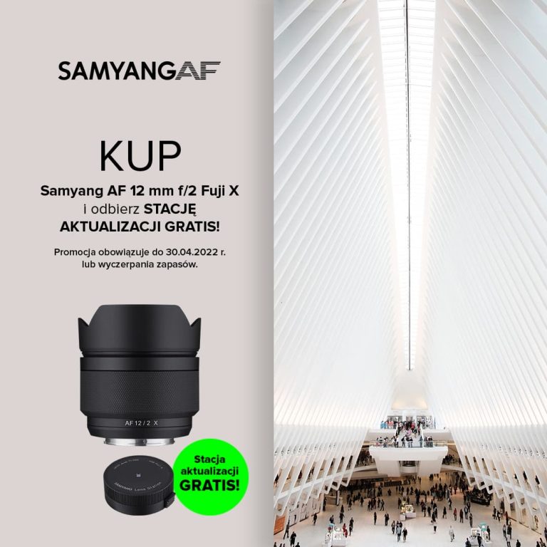 Samyang AF 12mm F2.0 + Lens Station - promocja do 30 kwietnia 2022