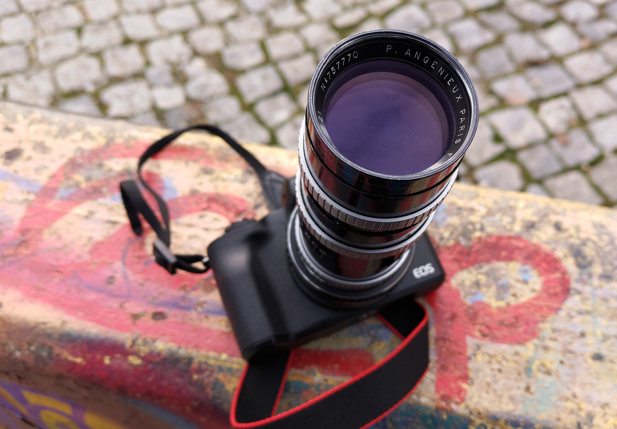 P. Angenieux Paris 180mm F4.5 Type P21 M42 na Canon EOS M50 Mark II