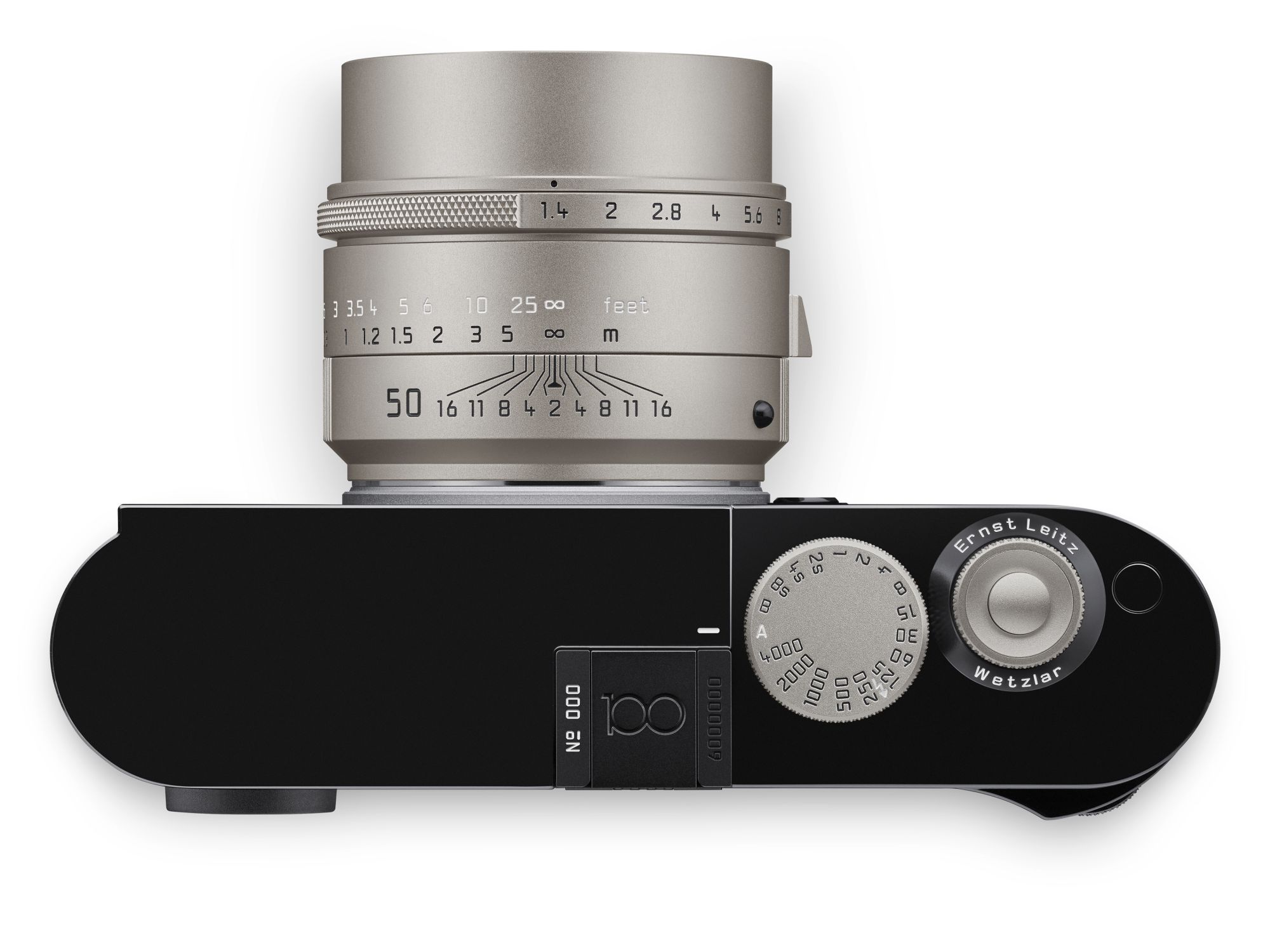 Batch a top view of the anniversary m11 d leica camera